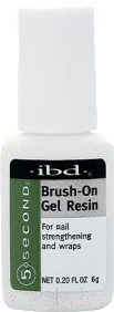Клей для накладных ногтей IBD Brush-On Gel Resin на основе смолы с кисточкой (6г)