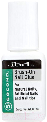 Клей для накладных ногтей IBD Brush-On Nail Glue с кисточкой (6г)