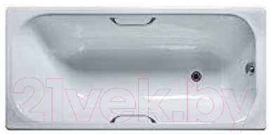 Ванна чугунная Универсал Ностальжи-У 150x70 (1 сорт, с ножками и ручками)