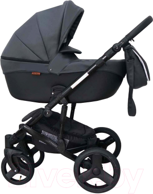 Детская универсальная коляска Ray Corsa Ecco 2 в 1 с переноской (27/кожа/серый/черный)