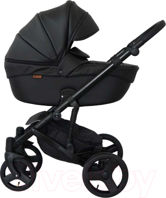 Детская универсальная коляска Ray Corsa Ecco 2 в 1 с переноской (30/кожа/черный)