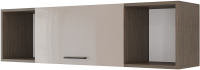 Шкаф навесной Горизонт Мебель Ненси 1200 (венге/капучино глянец) - 