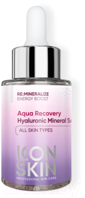 Сыворотка для лица Icon Skin Aqua Recovery Увлажняющая минеральная с гиалуроновой кислотой  (30мл)