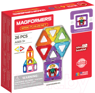 

Конструктор магнитный Magformers, Basic Plus Set - Девочка / 715014-Д