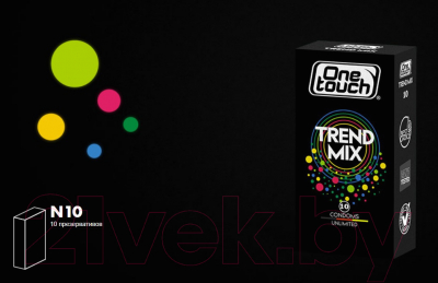 Презервативы One Touch Trend Mix (10шт, 5 видов в 1 упаковке)