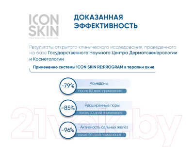 Набор косметики для лица Icon Skin №2 Обновление для кожи с акне 2-3 типа (5 продуктов)