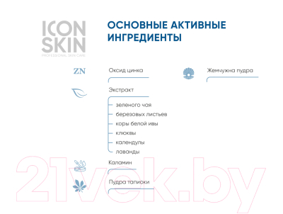 Пудра рассыпчатая Icon Skin Re:Program Sebum Lock Минерально-растительная себостатическая (10г)
