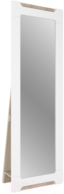 Зеркало СТИЛЬ Палермо 3 с опорой ЗН-027 / 220271 (ясень шимо светлый/белый глянец)