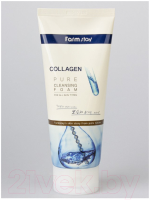 Пенка для умывания FarmStay Collagen Pure Cleansing Foam Антивозрастная (180мл)