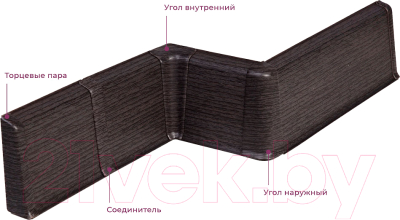 Изображение товара Уголок для плинтуса Ideal Деконика 303 Венге темный (8.5см, наружный)