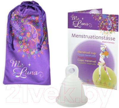 Менструальная чаша Me Luna Classic Shorty M Ring Clear / MMCRCS