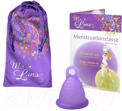 Менструальная чаша Me Luna Classic Shorty M Ring Purple / MMCRPS