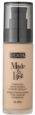 Тональный крем Pupa Made To Last Extreme Total Comfort Foundation SPF30 тон 002 (30мл)