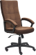 Кресло офисное Tetchair Trendy флок/ткань (коричневый) - 