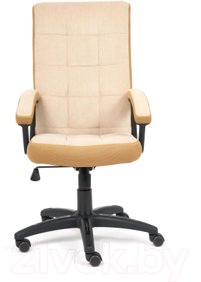 Кресло офисное Tetchair Trendy флок/ткань (бежевый/бронзовый)