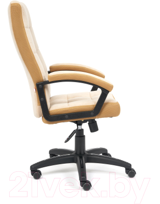 Кресло офисное Tetchair Trendy флок/ткань (бежевый/бронзовый)