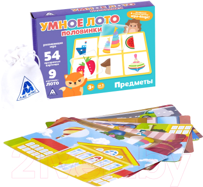 

Развивающая игра Лас Играс, Умное лото. Половинки: предметы / 3807322