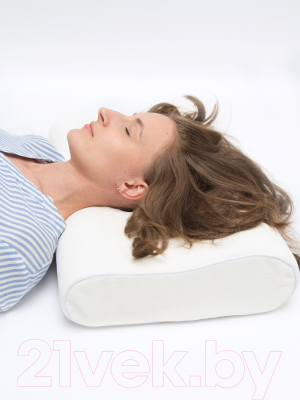 Ортопедическая подушка Amaro Home Memory Foam Massage / HOME-24MF-M (белый)
