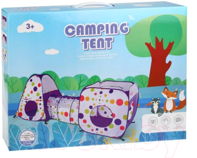 Детская игровая палатка Наша игрушка С туннелем / 200642992 (фиолетовый)