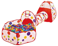 Детская игровая палатка Pituso Конус + туннель + сухой бассейн / J1049-1 (100 шаров) - 