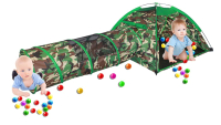 Детская игровая палатка Pituso Милитари + туннель / J1104 (100 шаров) - 