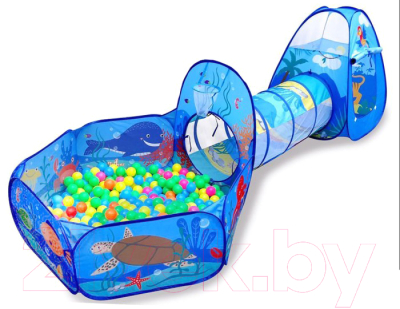 Детская игровая палатка Pituso Океан конус + туннель + сухой бассейн / J1088 (100 шаров)