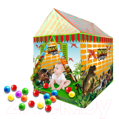 Детская игровая палатка Pituso Дом Динозавр / J10312 (50 шаров)