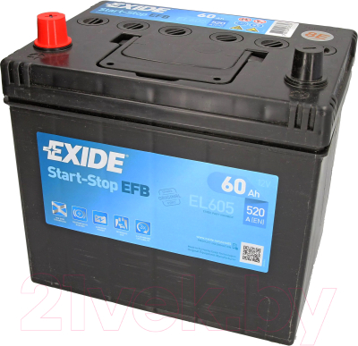 Автомобильный аккумулятор Exide EL605 (60 А/ч)