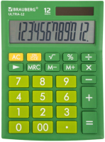Калькулятор Brauberg ULTRA-12-GN / 250493 (зеленый) - 