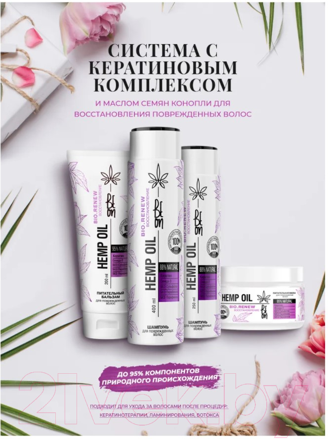 Спрей для волос BeOn Hemp Oil Кератиновый 16в1 (200мл) — фото 3