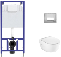 

Унитаз подвесной с инсталляцией Roca, N-Meridian A34624L000 + A801C4200U + 525 040000 + S3 040043