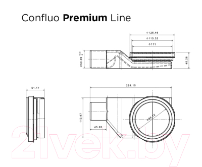 Трап для душа Bettoserb Confluo Premium Line 300 White Glass / 13000280 (201487)