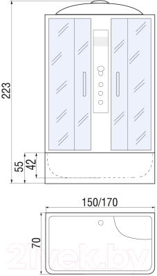 Душевая кабина RIVER Sena 150/70/55 МТ