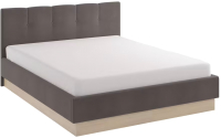 Двуспальная кровать Комфорт-S Илия М9 160 с ПМ (туя светлая/шоколад суперматовый/белый) - 