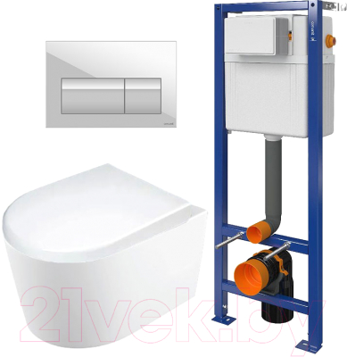 

Унитаз подвесной с инсталляцией Lapino, Elegance 5387 + 2661 + P-BU-PRE/Wh