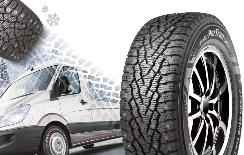 Зимняя легкогрузовая шина Kumho Winter PorTran CW11 215/75R16C 116/114R — фото 2