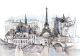 Фотообои листовые Citydecor Акварельный Париж (200x140) - 