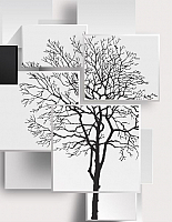 Фотообои листовые Citydecor Дерево 3D Инь-янь 2 (200x254) - 