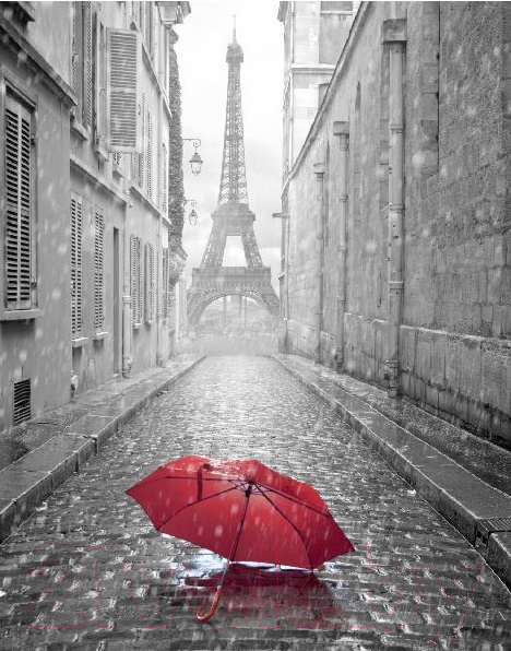 Фотообои листовые Citydecor Красный зонт (200x254)