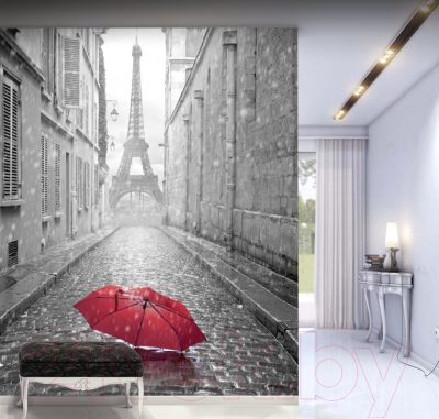 Фотообои листовые Citydecor Красный зонт (200x254)