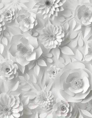 Фотообои листовые Citydecor Цветы модерн 3D (200x254)