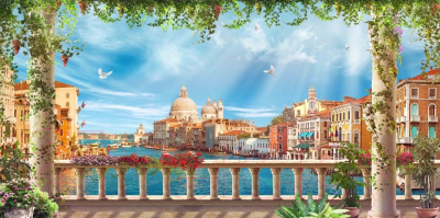 Фотообои листовые Citydecor Венеция фреска 2 (300x150)