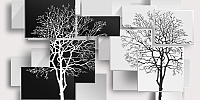 Фотообои листовые Citydecor Дерево 3D Инь-янь (300x150) - 