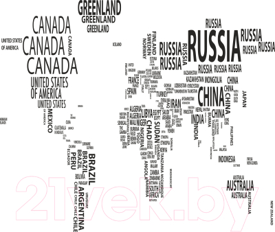 Фотообои листовые Citydecor Карта мира модерн (300x254)