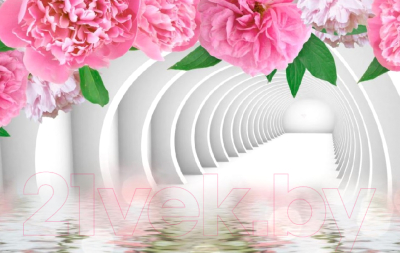 Фотообои листовые Citydecor Цветочный декор 2 3D (400x254)