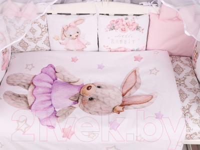 

Комплект постельный в кроватку Amarobaby, Lux Лапочка / AMARO-3018S-0L