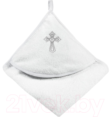 Крестильное полотенце Amarobaby Little Angel silver / AMARO-54LA-SB (белый)
