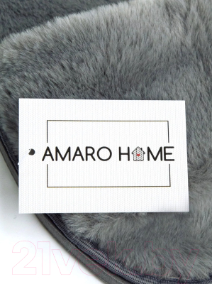 Тапочки домашние Amaro Home Закрытый нос / HOME-4004-Gr0-36 (графит, 36-38)