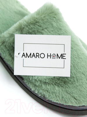 Тапочки домашние Amaro Home Закрытый нос / HOME-4004-Iz0-36 (изумрудный, 36-38)