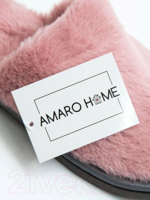 Тапочки домашние Amaro Home Закрытый нос / HOME-4004-PRo-39 (пыльная роза,39-41)
